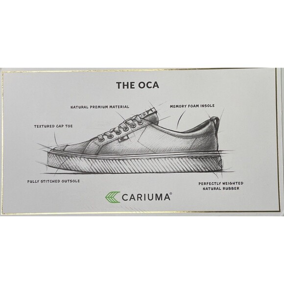 Cariuma OCA Low Mystic Grey Taupe Canvas Sneaker Women US 7 Organic NIB - Picture 11 of 11